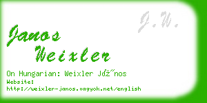 janos weixler business card